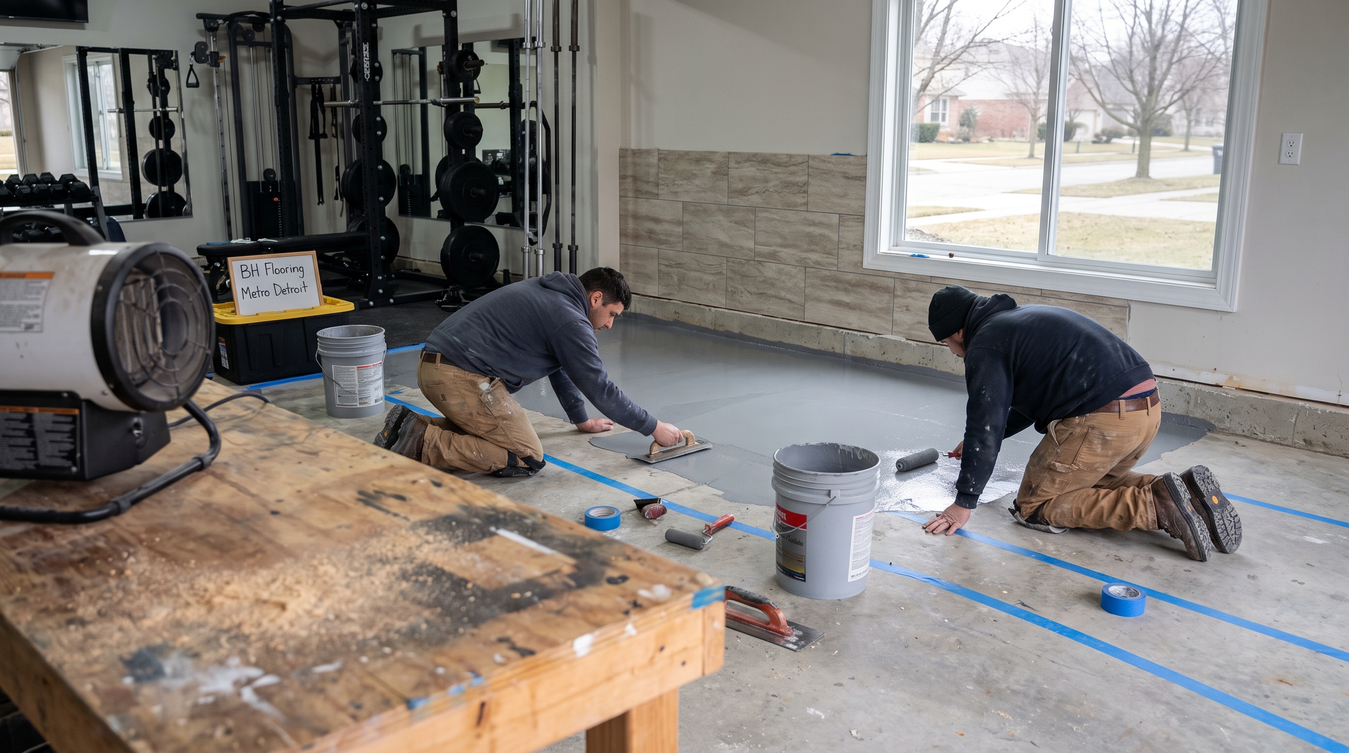 Garage epoxy floor coating — BH Flooring Metro Detroit, Metro Detroit, MI