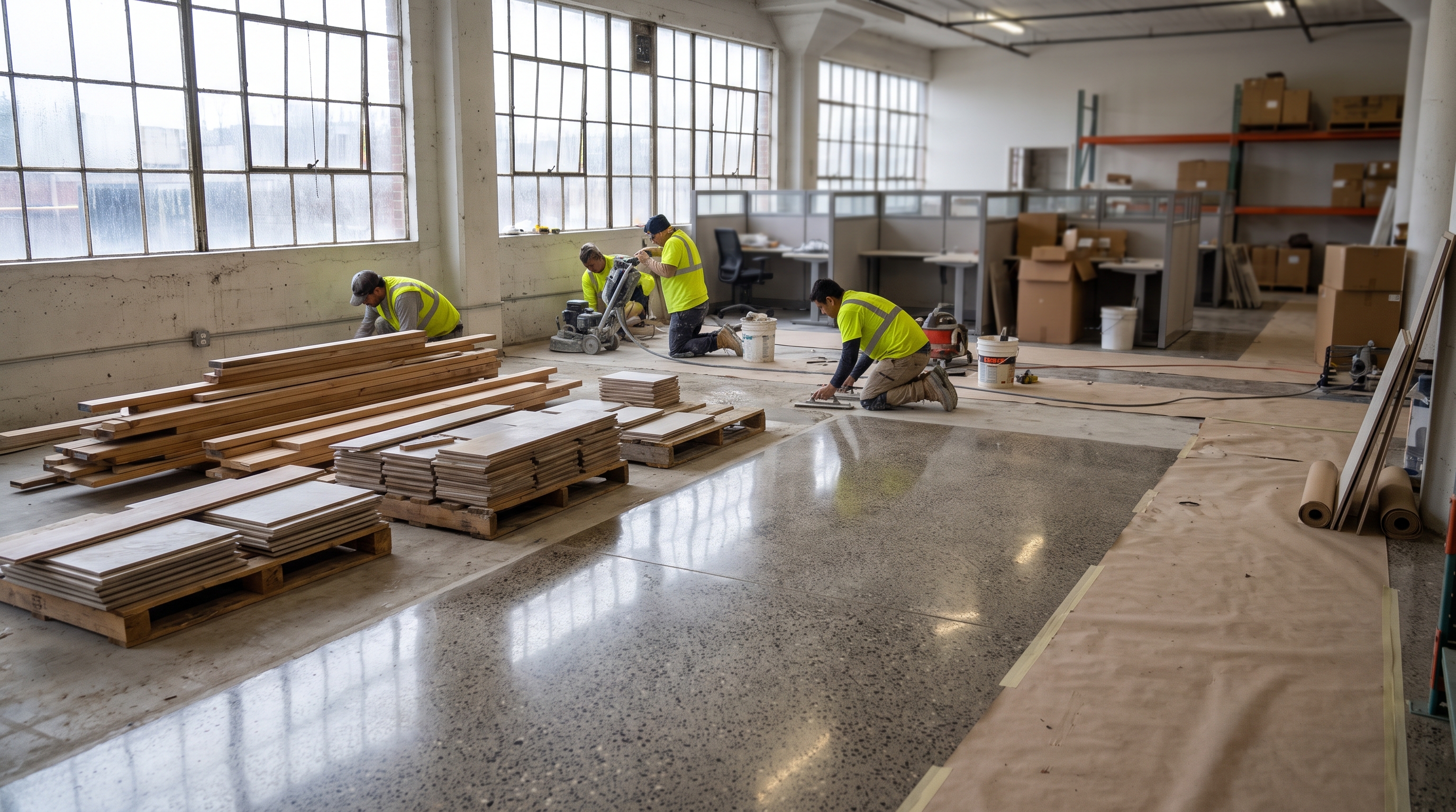 Warehouse polished concrete floor — BH Flooring Metro Detroit, Metro Detroit, MI